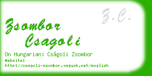 zsombor csagoli business card
